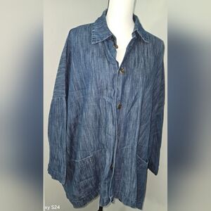 eskandar Blue Denim Jacket